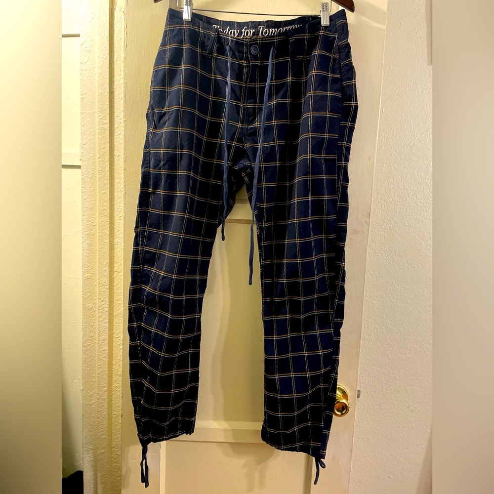 Plaid Pants with drawstrings